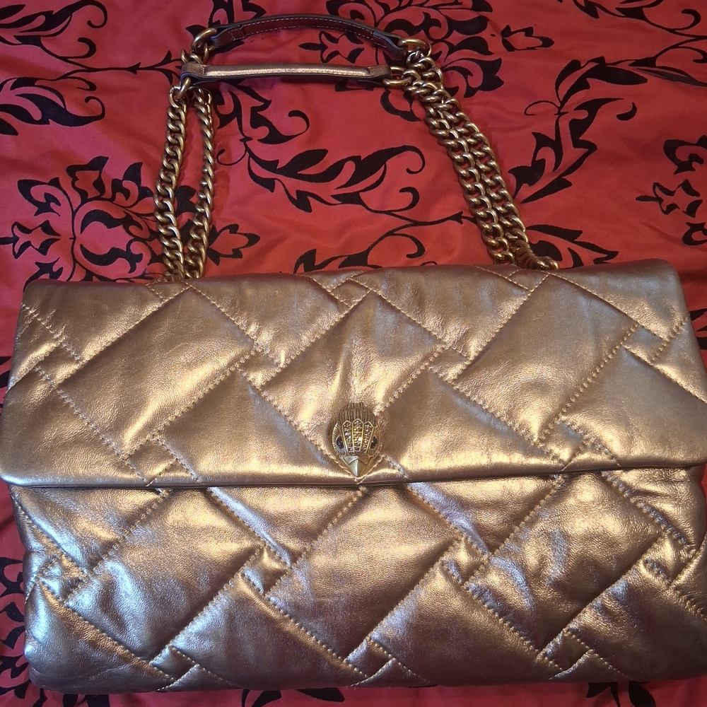 Kurt Geiger Gold Quilted Tote